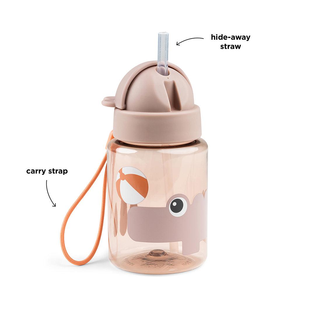 Done by Deer Straw Bottle - Powder - Croco-Drinking Bottles-Powder- | Natural Baby Shower