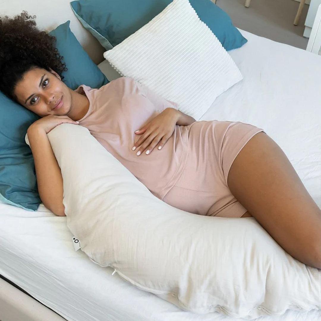 Doomoo Comfy Big Maternity Pillow - Almond-Pregnancy Pillows-Almond- | Natural Baby Shower