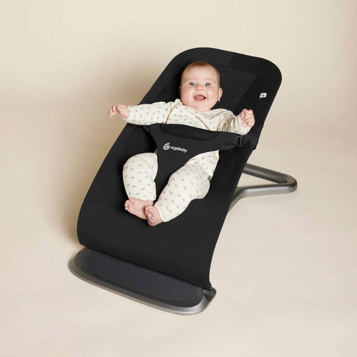 Ergobaby Evolve Baby Bouncer - Onyx Black-Baby Bouncers-Onyx Black-None | Natural Baby Shower