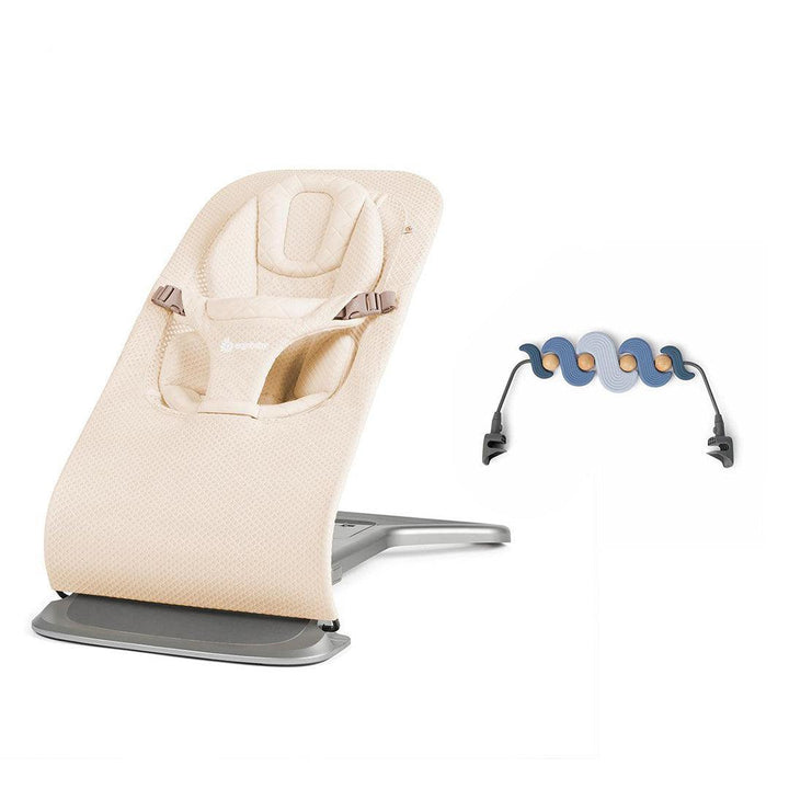 Ergobaby Evolve Mesh Baby Bouncer - Cream-Baby Bouncers-Cream-Serene Swirls | Natural Baby Shower