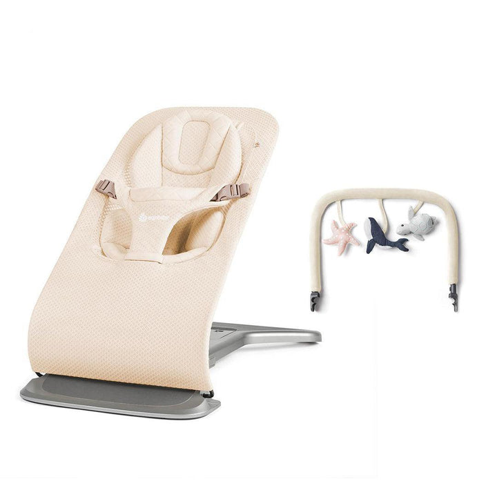 Ergobaby Evolve Mesh Baby Bouncer - Cream-Baby Bouncers-Cream-Ocean Wonders | Natural Baby Shower