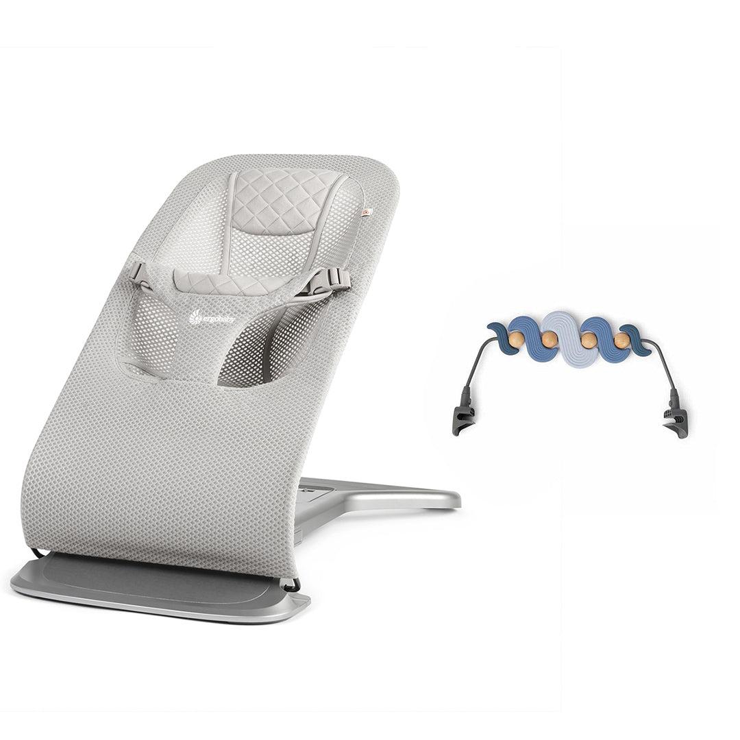 Ergobaby Evolve Mesh Baby Bouncer - Light Grey-Baby Bouncers-Light Grey-Serene Swirls | Natural Baby Shower