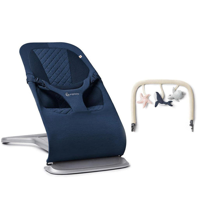 Ergobaby Evolve Baby Bouncer - Midnight Blue-Baby Bouncers-Ocean Wonders- | Natural Baby Shower