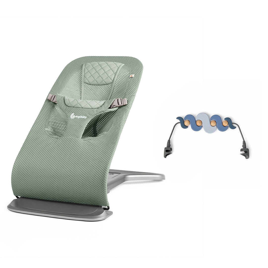 Ergobaby Evolve Mesh Baby Bouncer - Sage Green-Baby Bouncers-Sage Green-Serene Swirls | Natural Baby Shower