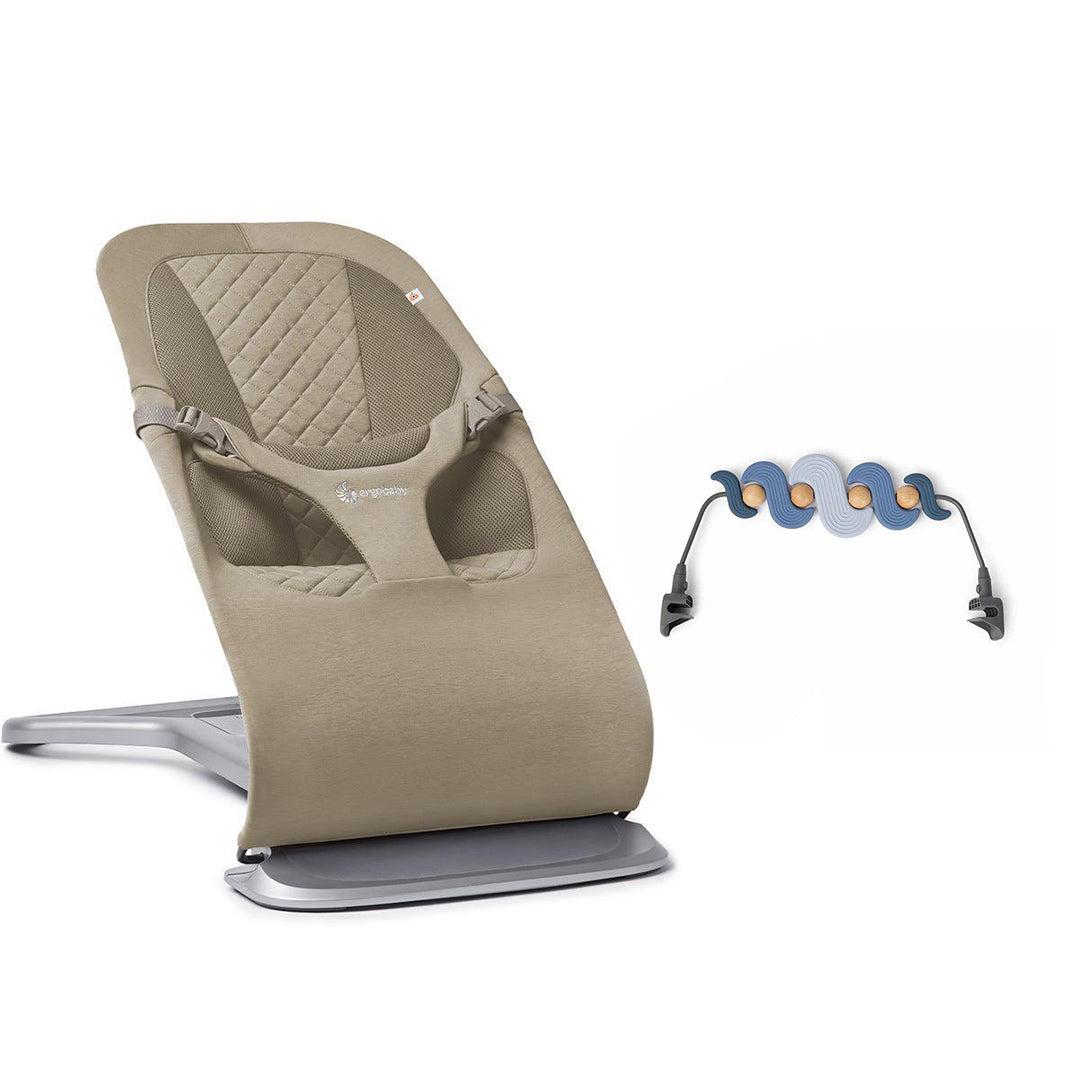 Ergobaby Evolve Baby Bouncer - Soft Olive-Baby Bouncers-Serene Swirls- | Natural Baby Shower