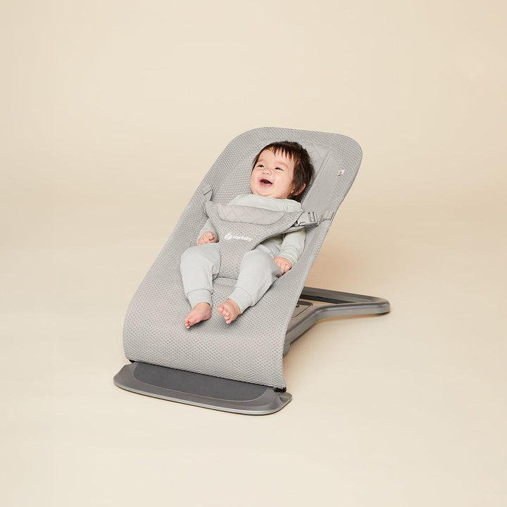 Ergobaby Evolve Mesh Baby Bouncer - Light Grey-Baby Bouncers-Light Grey- | Natural Baby Shower