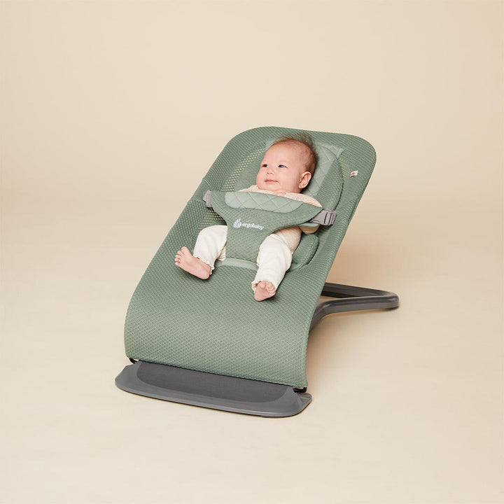 Ergobaby Evolve Mesh Baby Bouncer - Sage Green-Baby Bouncers-Sage Green- | Natural Baby Shower