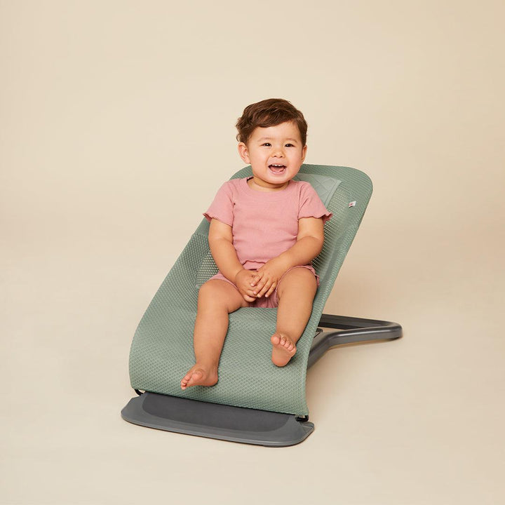 Ergobaby Evolve Mesh Baby Bouncer - Sage Green-Baby Bouncers-Sage Green- | Natural Baby Shower