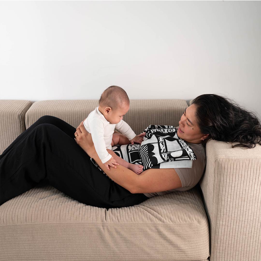 Etta Loves XL Mono Muslin - Black + White-Muslin Squares-Black + White- | Natural Baby Shower