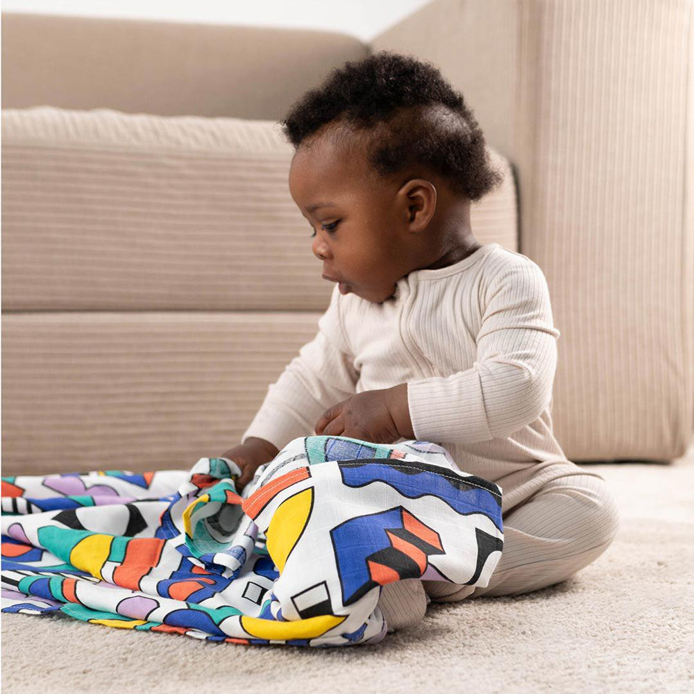 Etta Loves XL Shapes Muslin-Muslin Squares- | Natural Baby Shower