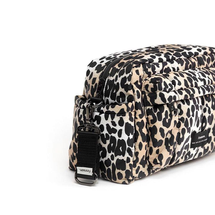 Finnson Freya Eco Compact Changing Bag + Oversized Stroller Organiser - Leopard-Stroller Organisers-Leopard- | Natural Baby Shower