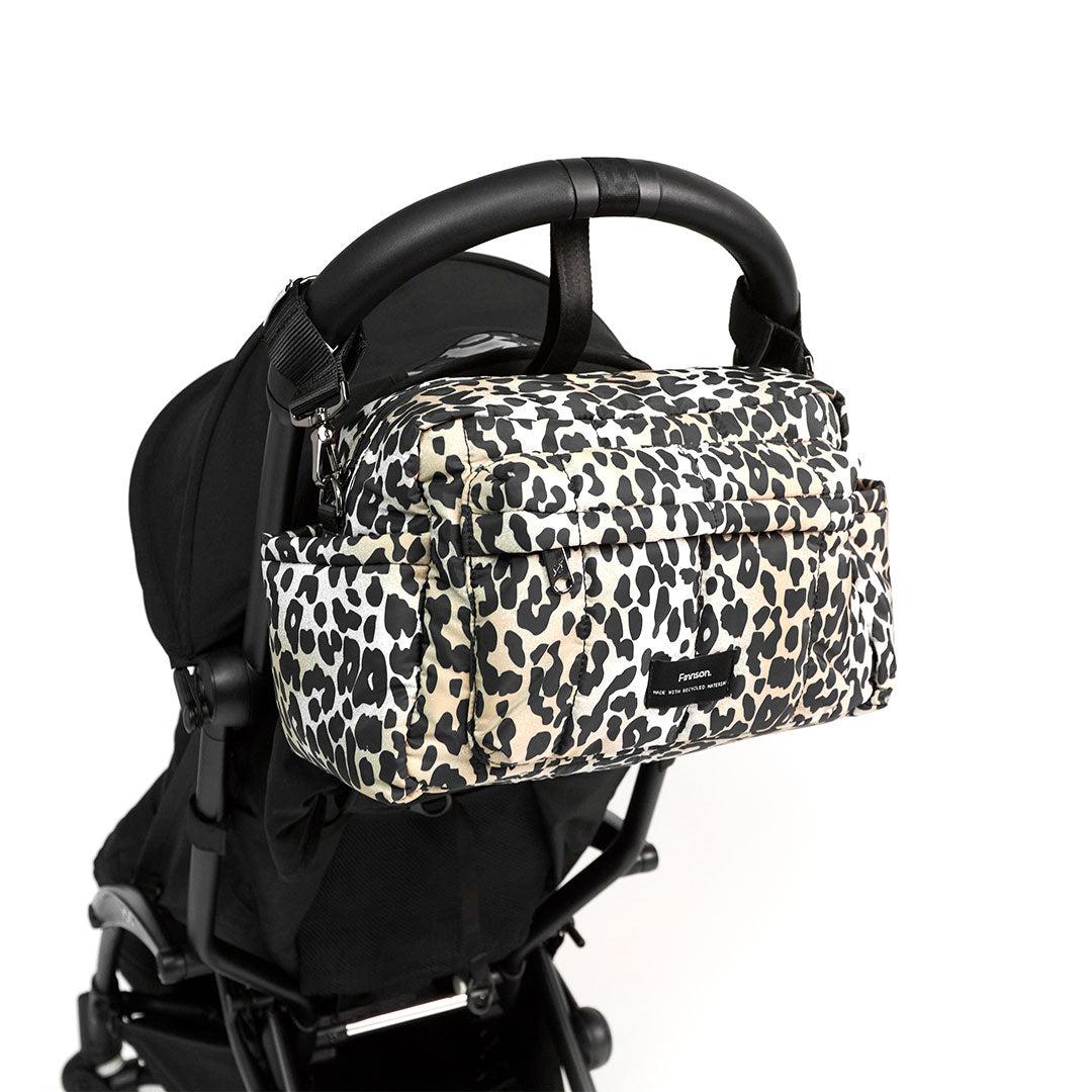 Finnson Freya Eco Compact Changing Bag + Oversized Stroller Organiser - Leopard-Stroller Organisers-Leopard- | Natural Baby Shower