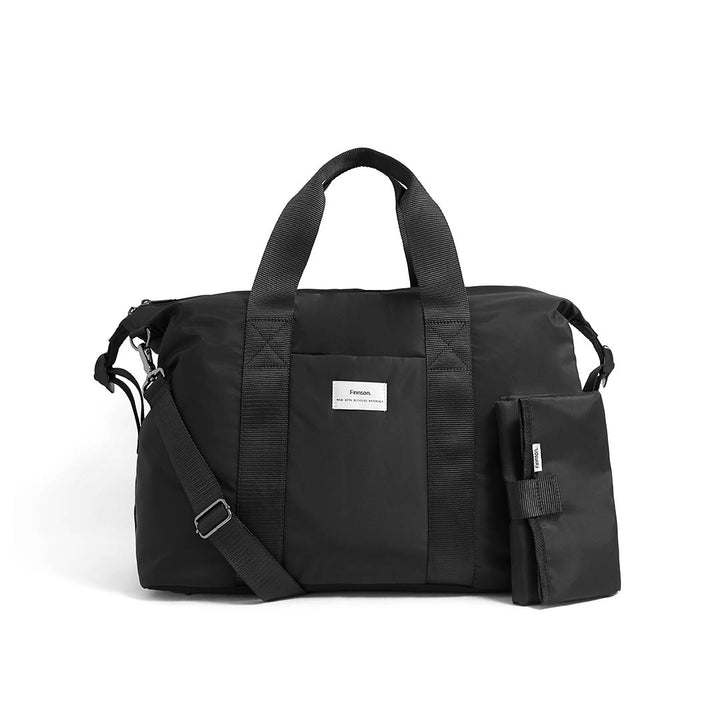 Finnson Ida Eco Holdall/ Hospital Bag With Changing Mat - Black-Changing Bags-Black- | Natural Baby Shower