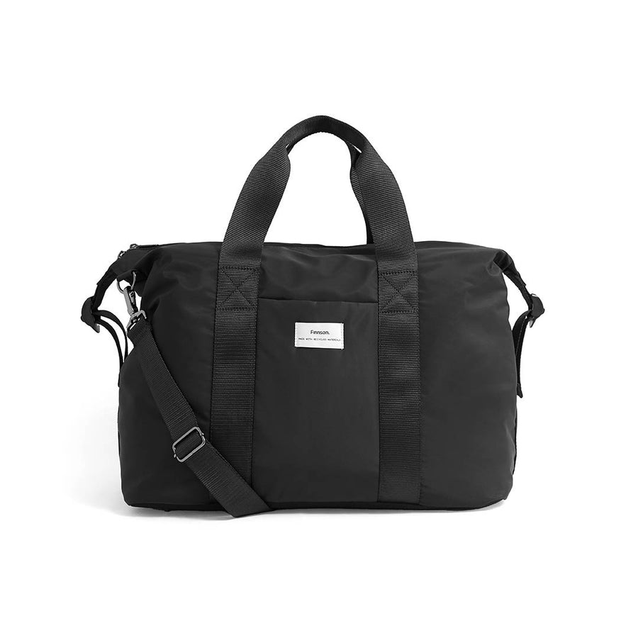 Finnson Ida Eco Holdall/ Hospital Bag With Changing Mat - Black-Changing Bags-Black- | Natural Baby Shower