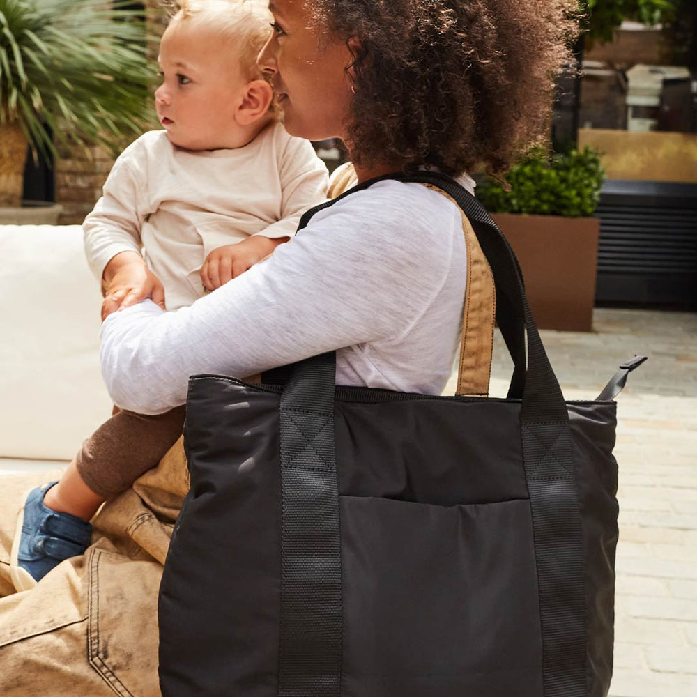 Finnson Ida Eco Holdall/ Hospital Bag With Changing Mat - Black-Changing Bags-Black- | Natural Baby Shower