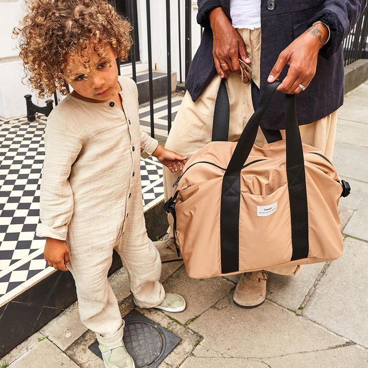 Finnson Ida Eco Holdall/ Hospital Bag With Changing Mat - Camel-Changing Bags-Camel- | Natural Baby Shower