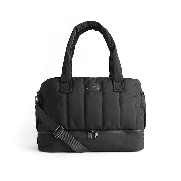 Finnson Innes Eco Holdall Changing Bag With Changing Mat - Black-Changing Bags-Black- | Natural Baby Shower