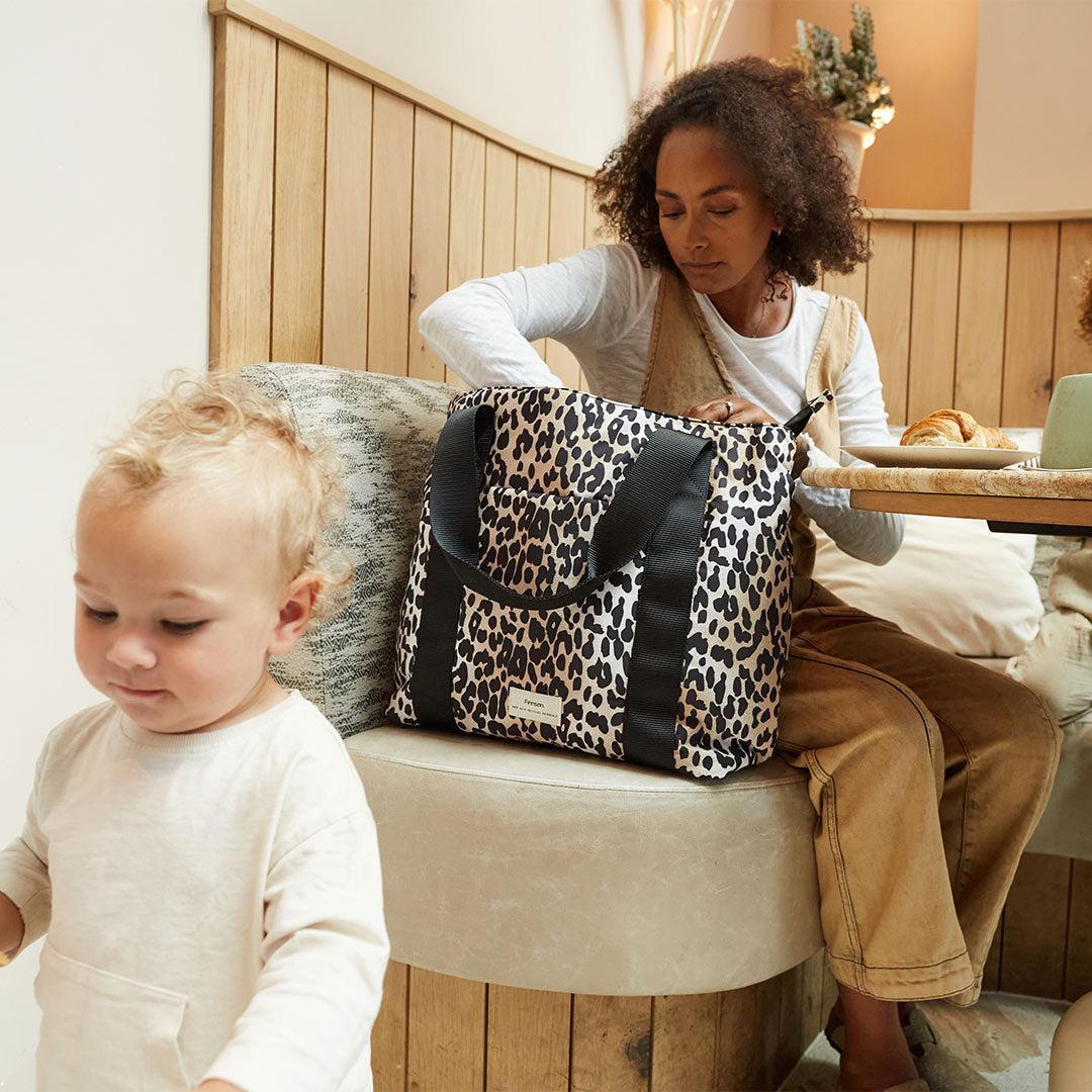 Finnson Selby Eco Changing Bag with Changing Mat - Leopard-Changing Bags-Leopard- | Natural Baby Shower