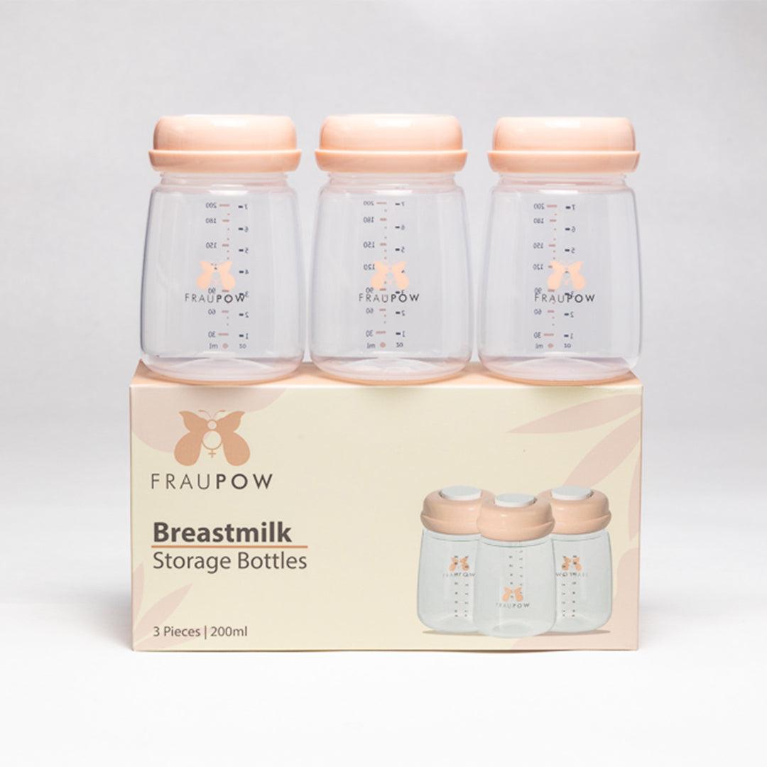 Fraupow Milk Storage Bottles - 3 Pack-Breast Pumps- | Natural Baby Shower