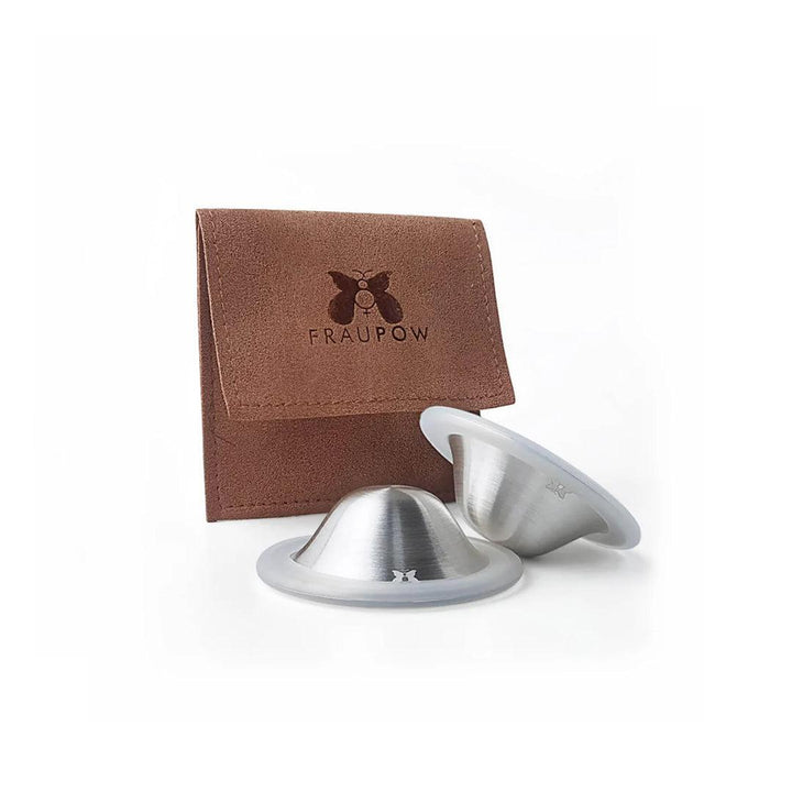 Fraupow Silver Healing Breast Cup - 2 Pack - Silver-Breast Pump Accessories- | Natural Baby Shower