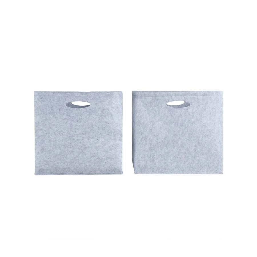 Gaia Baby Hera Bedside Crib Storage Boxes - 2 Pack - Grey-Storage-Grey- | Natural Baby Shower