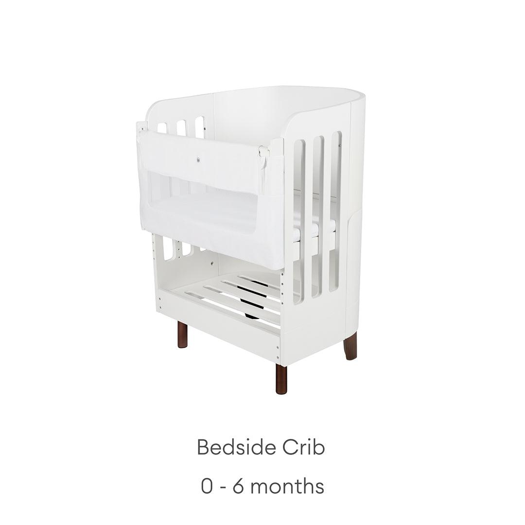 Gaia Baby Serena Bedside Crib Add-On - White-Bedside Cribs- | Natural Baby Shower