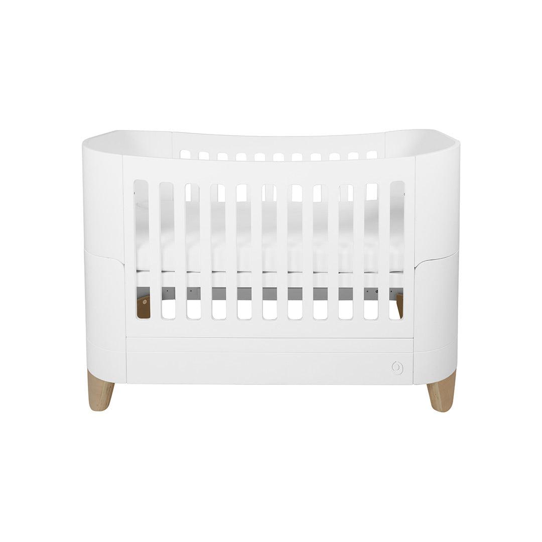 Gaia Baby Serena Cot Bed - White-Cot Beds-White-Natural Legs | Natural Baby Shower