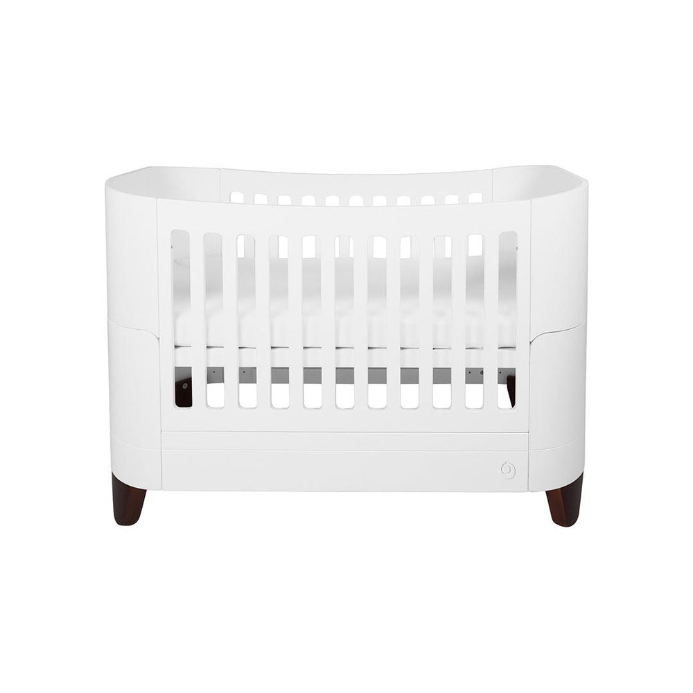 Gaia Baby Serena Cot Bed - White-Cot Beds-White-Walnut Legs | Natural Baby Shower