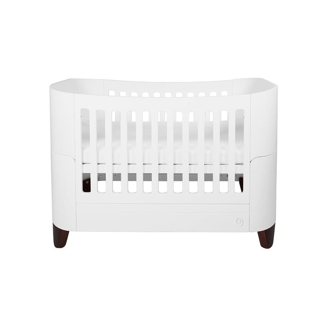 Gaia Baby Serena Cot Bed - White-Cot Beds-White-Walnut Legs | Natural Baby Shower