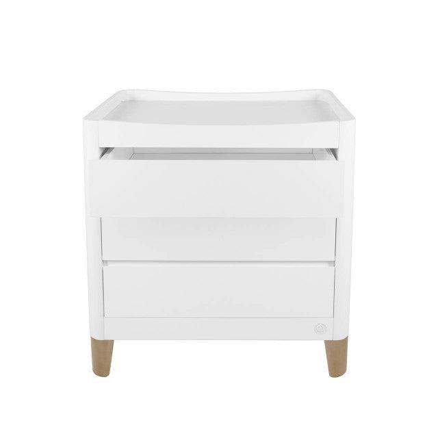 Gaia Baby Serena Dresser - White-Chests-White-Natural Legs | Natural Baby Shower