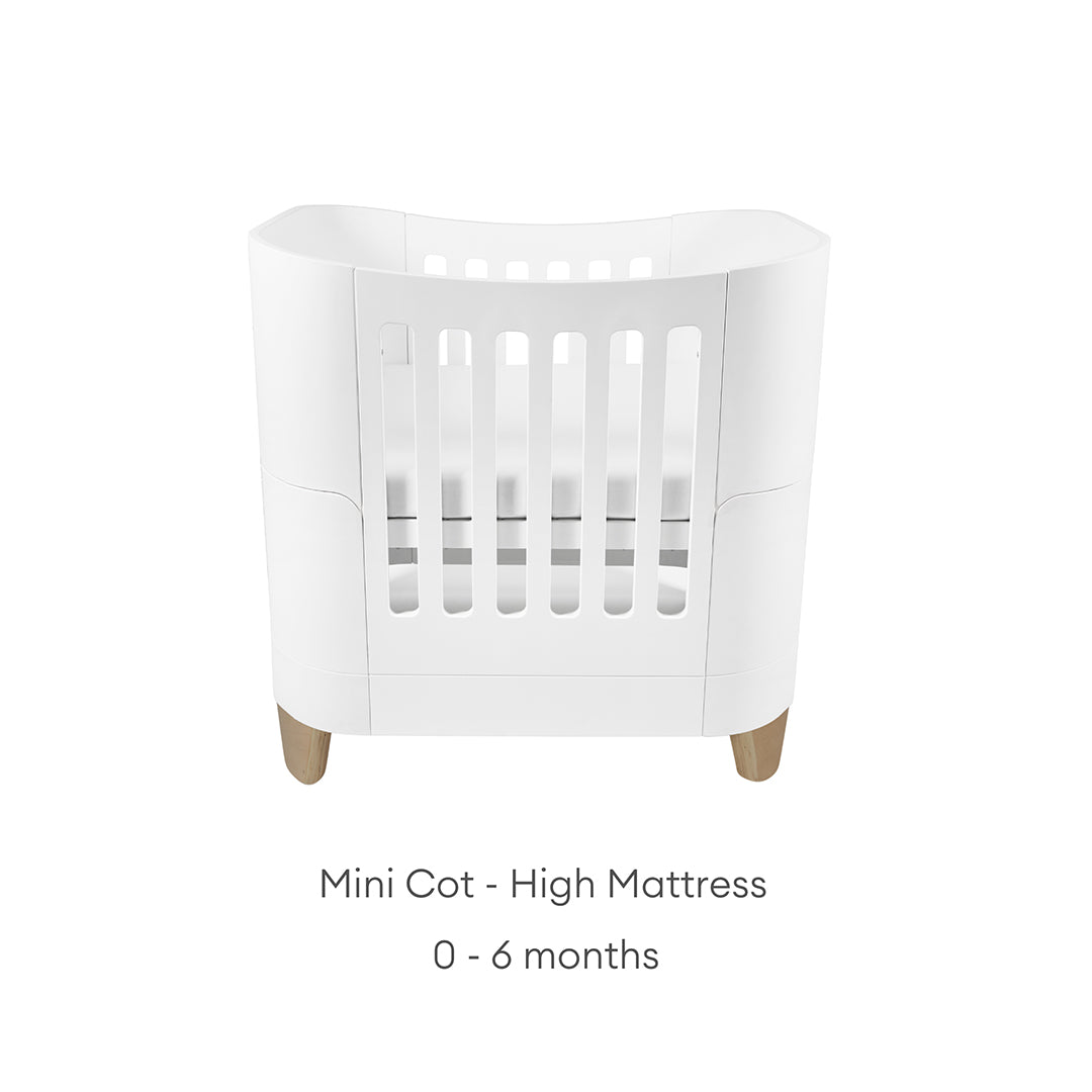 Gaia Baby Serena Mini Cot Bed - White-Cot Beds- | Natural Baby Shower