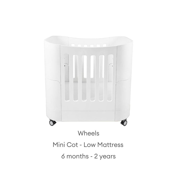 Gaia Baby Serena Mini Cot Bed - White-Cot Beds- | Natural Baby Shower