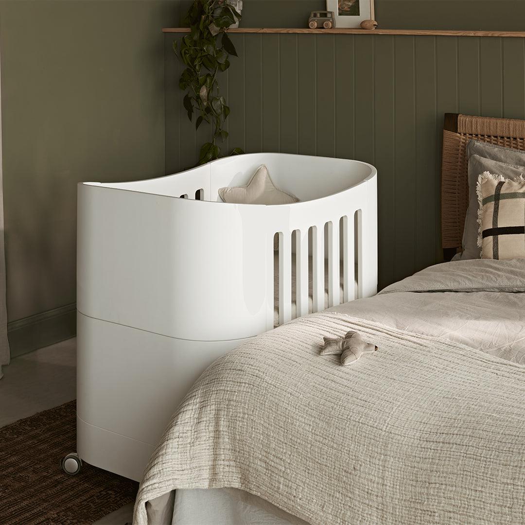 Gaia Baby Serena Mini Cot Bed - White-Cot Beds- | Natural Baby Shower