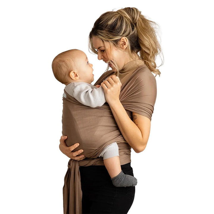 Gaia Baby Gaia Stretchy Baby Wrap Carrier - Organic Cotton - Nutmeg-Baby Carriers-Nutmeg-One Size | Natural Baby Shower