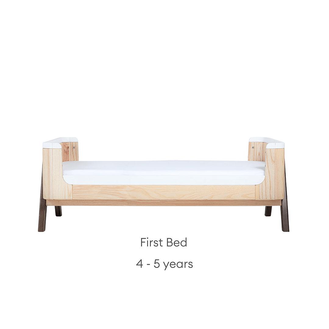 Gaia Baby Hera Cot Bed + Dresser Two Piece Bundle - Natural + Walnut-Nursery Sets- | Natural Baby Shower