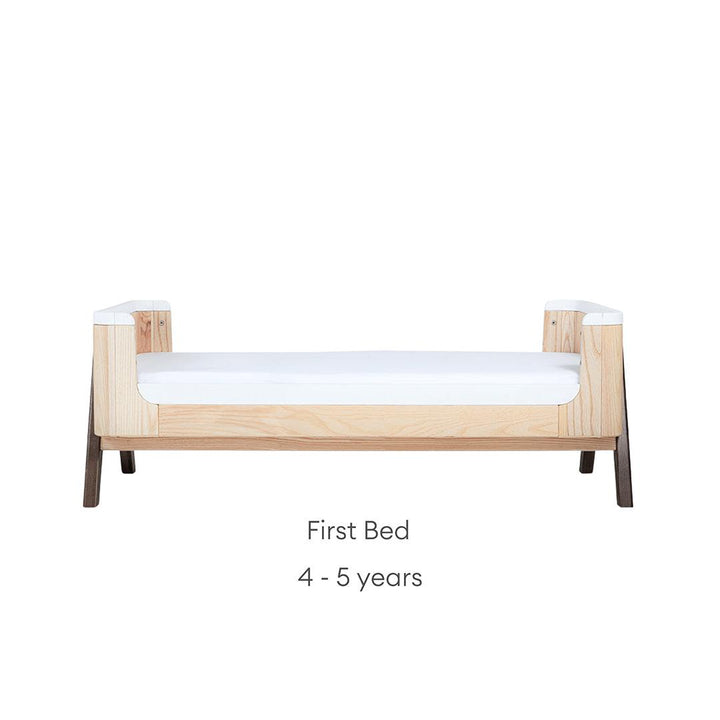 Gaia Baby Hera Cot Bed + Dresser Two Piece Bundle - Natural + Walnut-Nursery Sets- | Natural Baby Shower