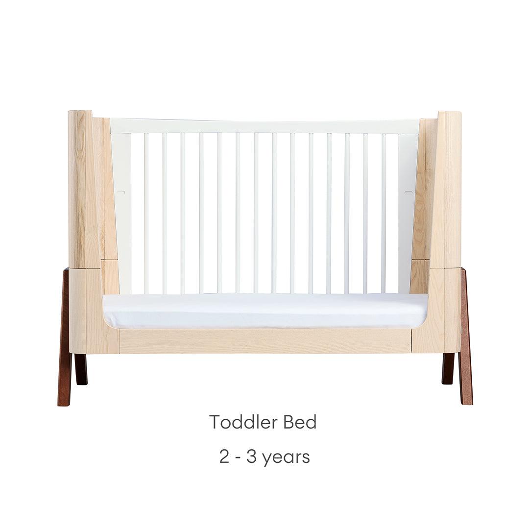 Gaia Baby Hera Cot Bed + Dresser Two Piece Bundle - Natural + Walnut-Nursery Sets- | Natural Baby Shower