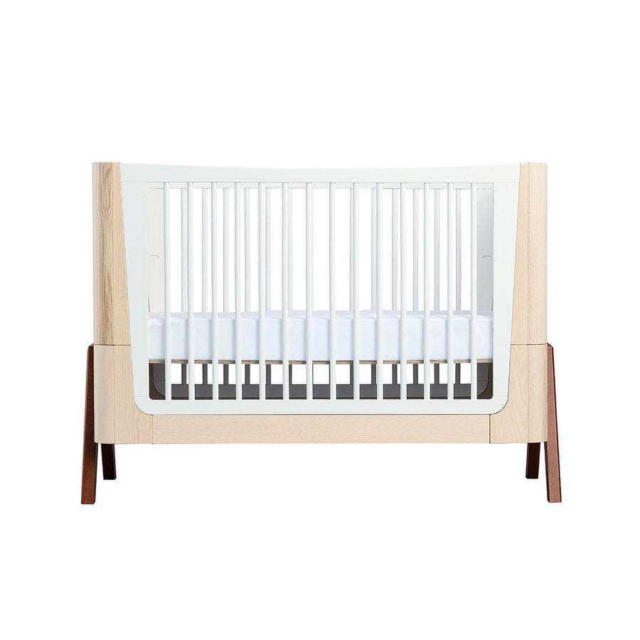 Gaia Baby Hera Cot Bed + Dresser + Wardrobe Three Piece Bundle - Natural + Walnut-Nursery Sets- | Natural Baby Shower