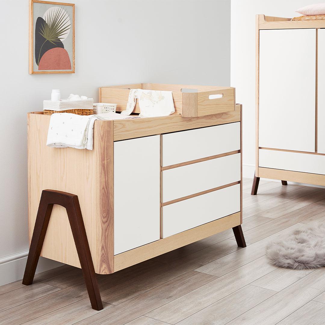 Gaia Hera Dresser - Natural + Walnut-Chests- | Natural Baby Shower