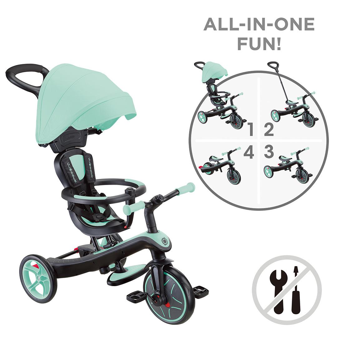 Globber Explorer 4 In 1 Trike - Mint-Bikes-Mint- | Natural Baby Shower