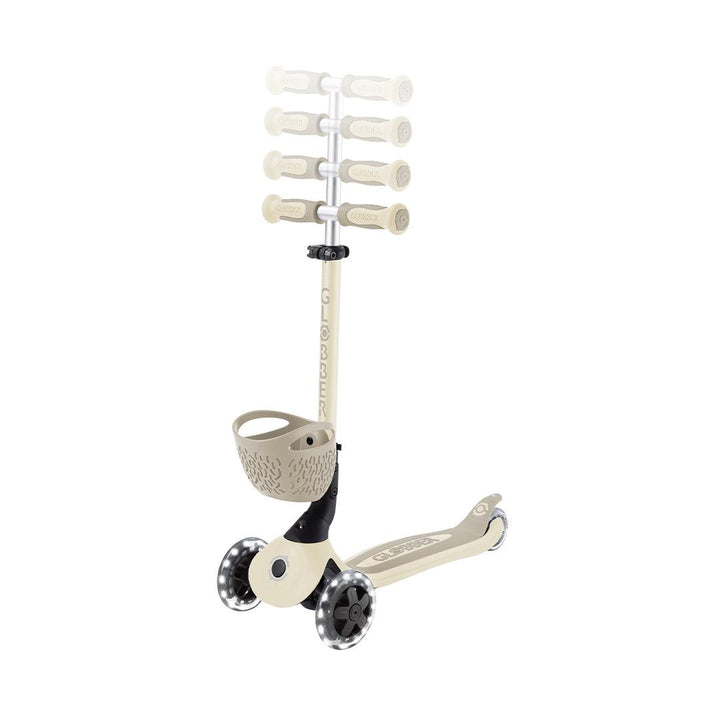 Globber Go-Up Baby 360 Lights Scooter - Taupe-Scooters-Taupe- | Natural Baby Shower