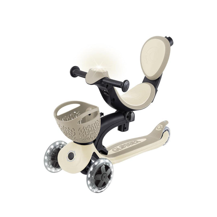 Globber Go-Up Baby 360 Lights Scooter - Taupe-Scooters-Taupe- | Natural Baby Shower