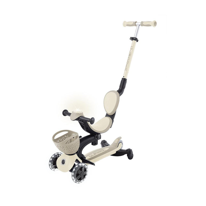 Globber Go-Up Baby 360 Lights Scooter - Taupe-Scooters-Taupe- | Natural Baby Shower