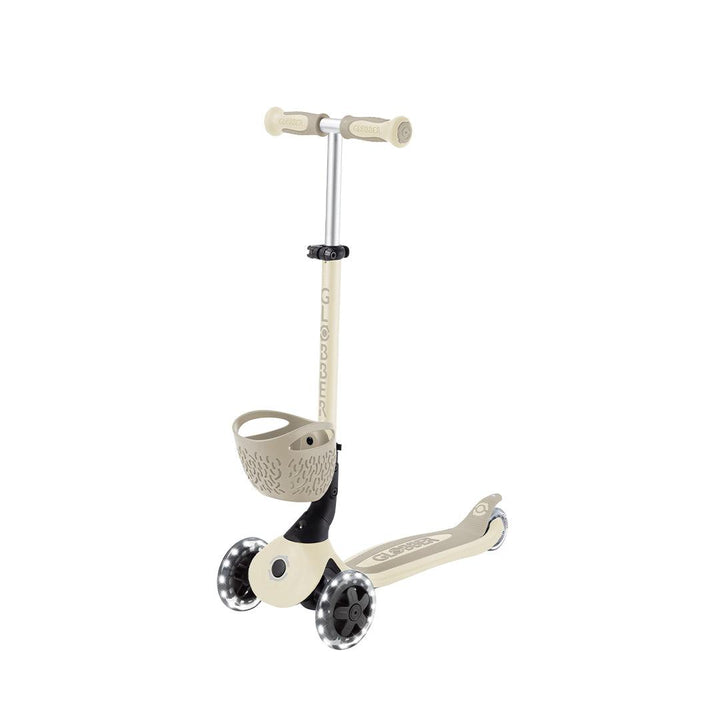 Globber Go-Up Baby 360 Lights Scooter - Taupe-Scooters-Taupe- | Natural Baby Shower