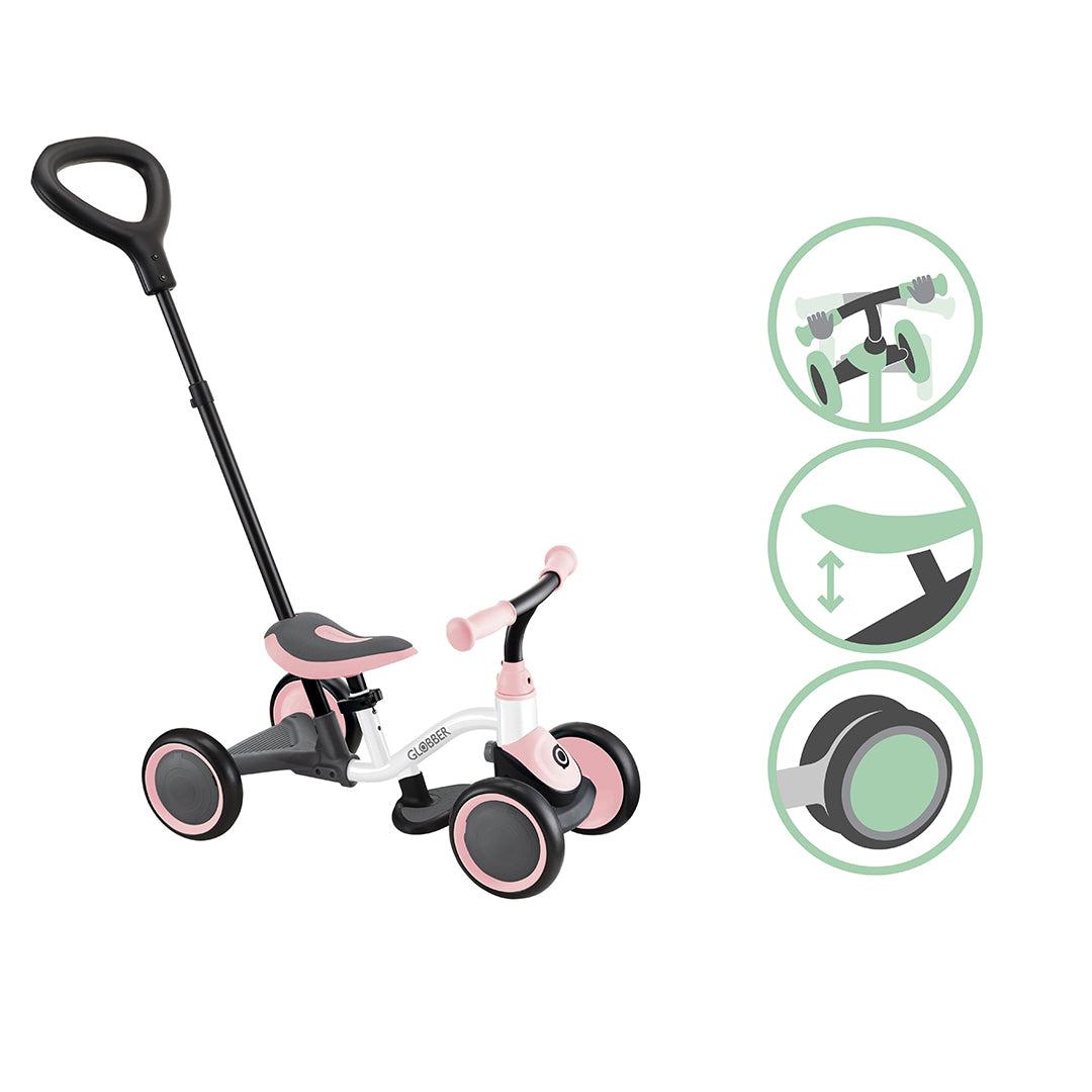 Globber Learning Bike 3 in 1 - Pastel Pink-Bikes- | Natural Baby Shower