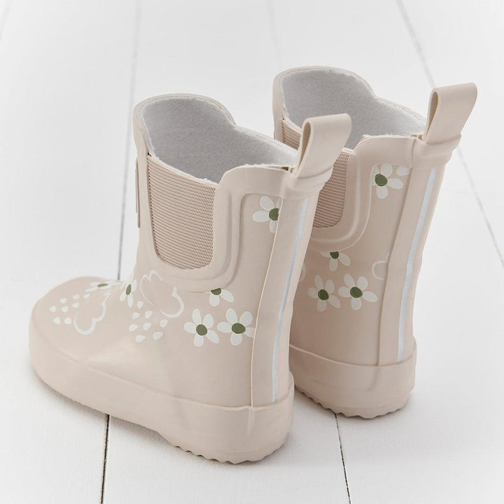 Grass & Air Floral Shortie Adventure Boot With Bag - Pampass Cream-Boots- | Natural Baby Shower