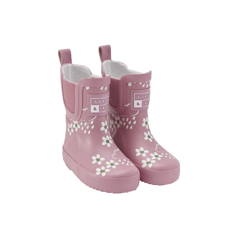 Grass & Air Floral Shortie Adventure Boot With Bag - Pink Bloom-Boots- | Natural Baby Shower