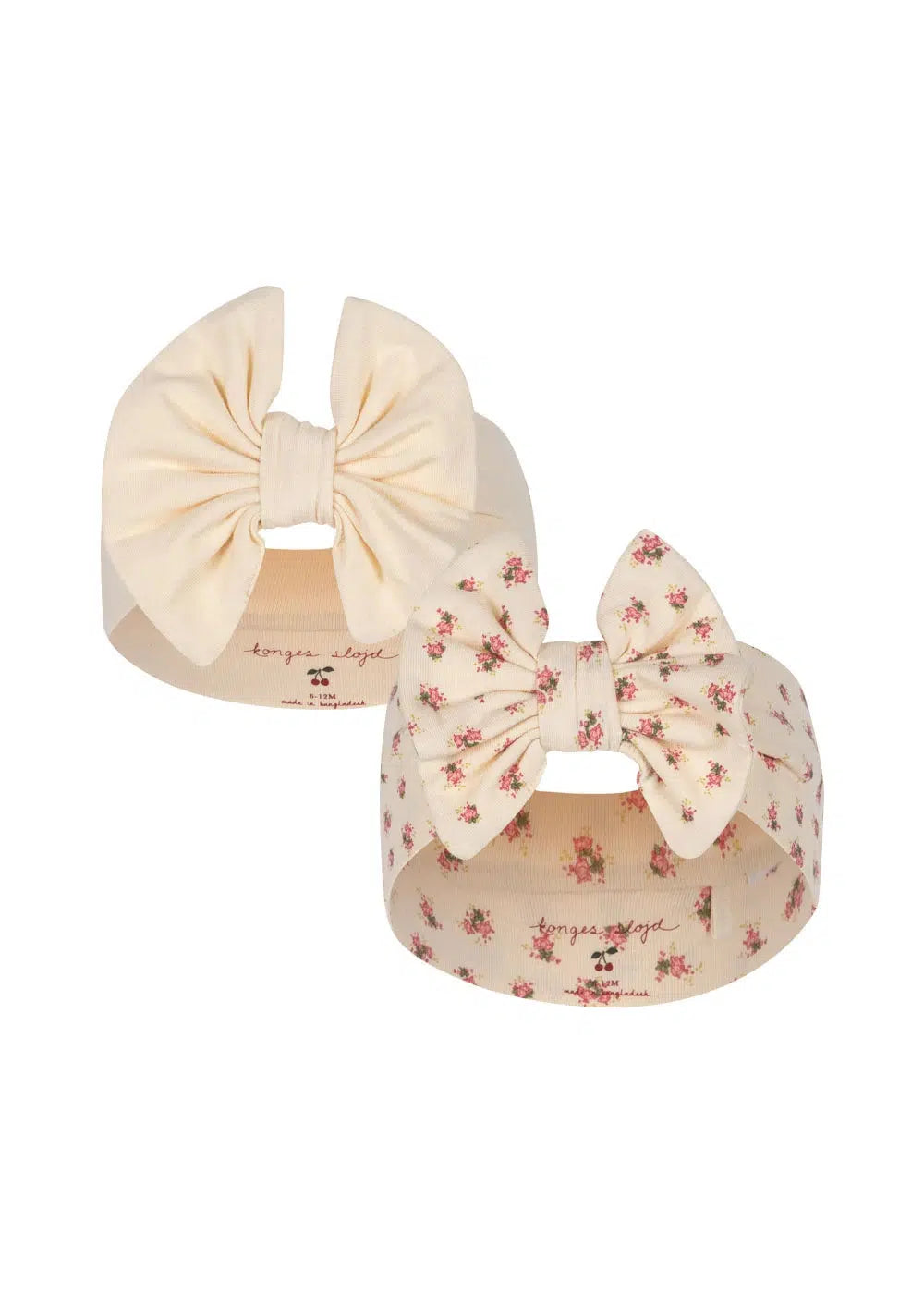 Konges Slojd Basic Bambi Bow Gots - 2 Pack - Buttercream/Bloomie-Headbands-Buttercream/Bloomie-6-12m | Natural Baby Shower