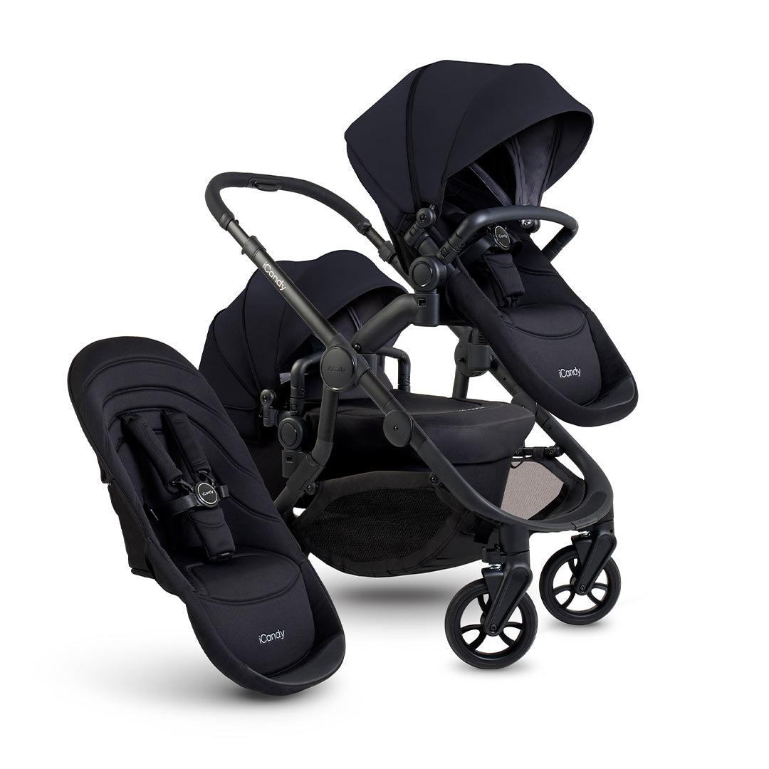 iCandy Orange 4 Double Pushchair Bundle - Black-Strollers- | Natural Baby Shower