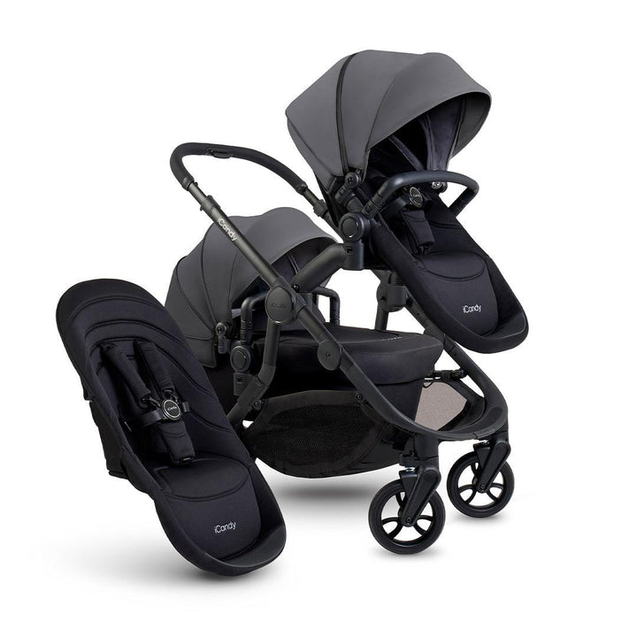 iCandy Orange 4 Double Pushchair Bundle - Fossil-Strollers- | Natural Baby Shower